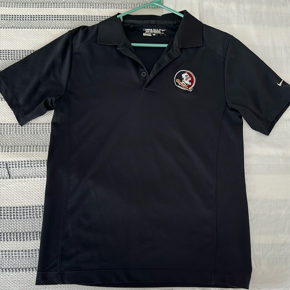 Black FSU Nike polo